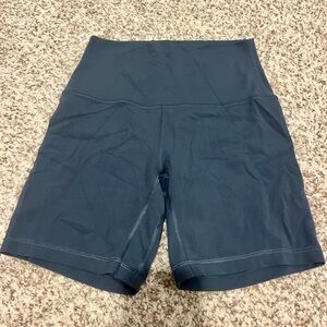 Women's High-Waisted Navy Shorts